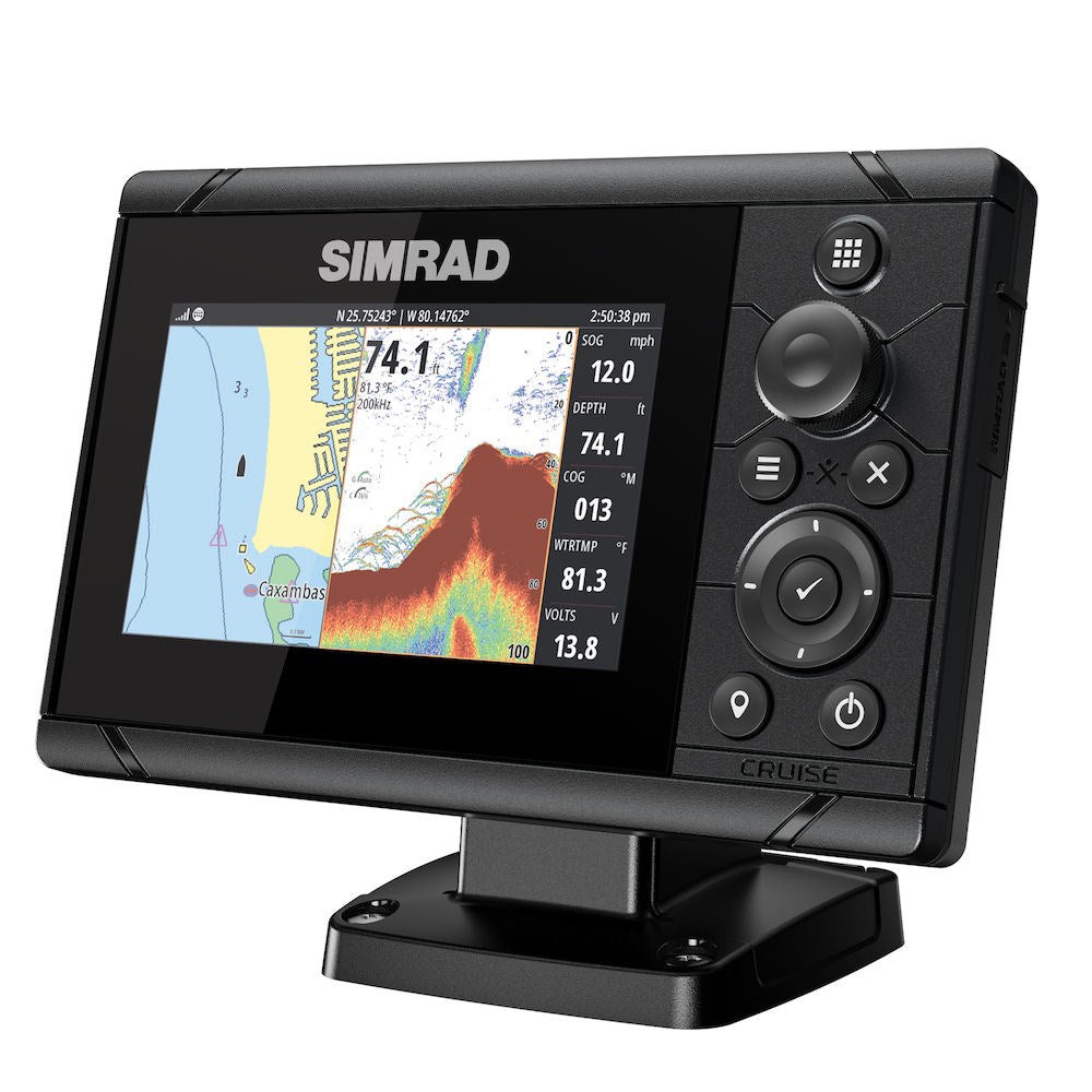 Simrad Cruise 5 US Coastal w/83/200 Transom Mount Transducer