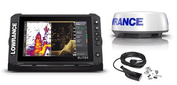 Lowrance Elite Fs 9 Halo 20 Bundle With Medium High Hdi C-map Contour+ Charts