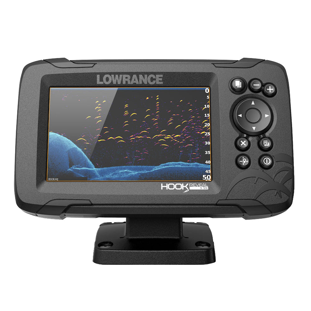 Lowrance HOOK Reveal 5 Combo w/50/200kHz HDI Transom Mount & C-MAP Contour™+ Card