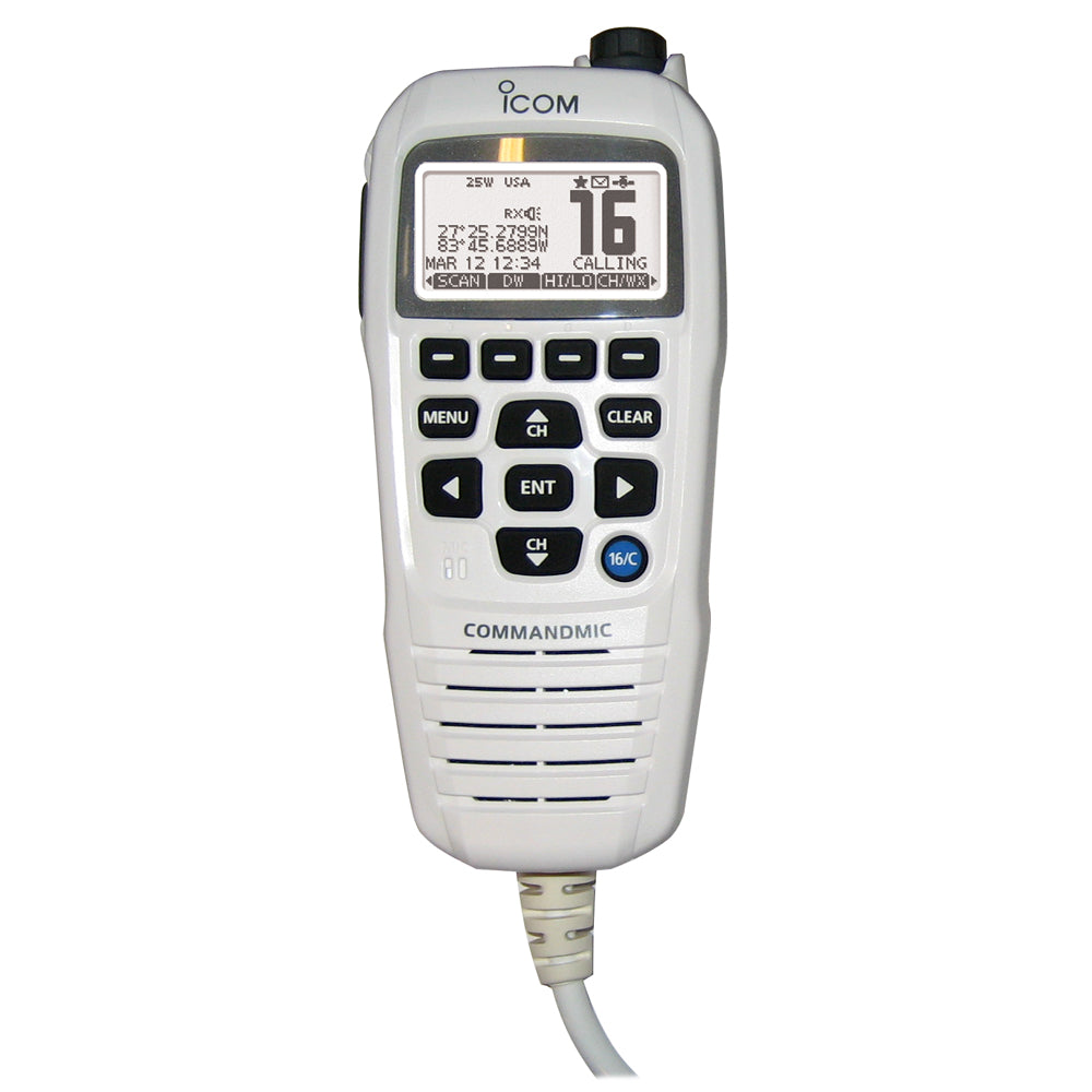 Icom COMMANDMICIV™ w/White BlackLit LCD - Super White