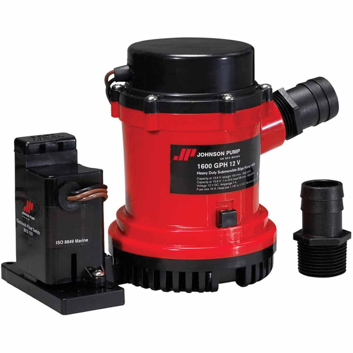 JOHNSON PUMPS HEAVY DUTY BILGE PUMP 1600 GPH COMBO 12V | 01604-00