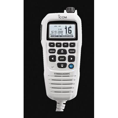 ICOM CommandMic IV with white backlit LCD in super white | HM195GW